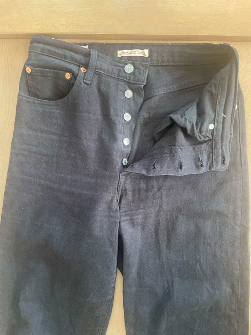 RIBCAGE STRAIGHT ANKLE WOMEN'S JEANS BLACK - Picture 6 of 13